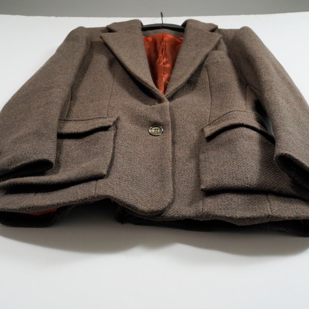 Vintage Women’s Wool Blazer Brown Union Made USA Size 10 Tailored Fit - Picture 3 of 13